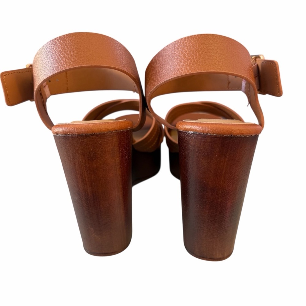 Bamboo Timber Wedge Open Toe Sandals Womens Summer Vacation Beach Party Festival - Picture 4 of 6